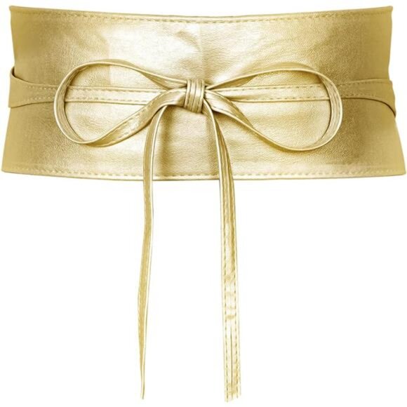 Wide Wrap Around Wristband Belt Gold - Picture 1 of 5